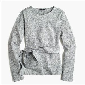 J. Crew belted cross back wrap shirt SzM